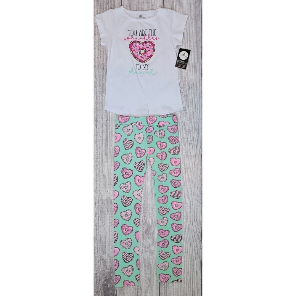 UNIQUE Baby 'You Are The Sprinkles To My Donut' Kids Set Pink and Mint Size 7